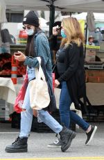 CATHERINE BACH Shopping at Farmers Market in Los Angeles 06/28/2020
