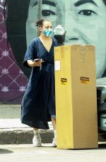 CHARLI XCX Xarries a Large Cardboard Box Out in Los Angeles 06/25/2020