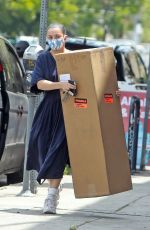 CHARLI XCX Xarries a Large Cardboard Box Out in Los Angeles 06/25/2020