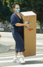 CHARLI XCX Xarries a Large Cardboard Box Out in Los Angeles 06/25/2020
