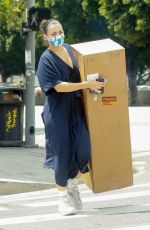 CHARLI XCX Xarries a Large Cardboard Box Out in Los Angeles 06/25/2020