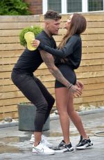 CHARLOTTE CROSBY Washing Her Car with Boyfriend in Newcastle 06/04/2020