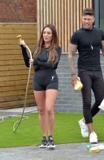 CHARLOTTE CROSBY Washing Her Car with Boyfriend in Newcastle 06/04/2020