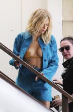CHARLOTTE MCKINNEY in Bikinia at a Photoshoot on the Beach in Los Angeles 06/22/2020