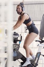 CHLOE EAST at a Spin Class in Los Angeles 06/26/2020