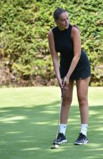 CHLOE ROSS Learning to Play Golf at Romford Golf Club in Essex 06/29/2020