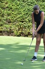 CHLOE ROSS Learning to Play Golf at Romford Golf Club in Essex 06/29/2020