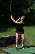 CHLOE ROSS Learning to Play Golf at Romford Golf Club in Essex 06/29/2020