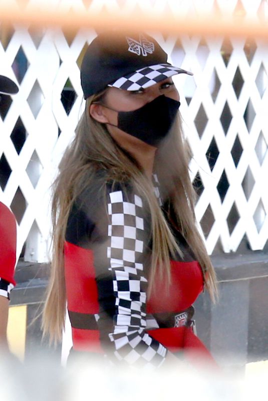 CHRISSY TEIGEN at Go Kart World in Carson 06/2682020