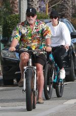 CHRISTINA and Arnold SCHWARZENEGGER Out Riding Bikes in Brentwood 06/15/2020