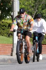 CHRISTINA and Arnold SCHWARZENEGGER Out Riding Bikes in Brentwood 06/15/2020