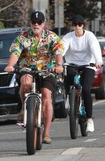 CHRISTINA and Arnold SCHWARZENEGGER Out Riding Bikes in Brentwood 06/15/2020