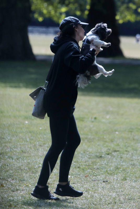CHRISTINA LAMPARD Out with her Dog at a Park in London 06/09/2020