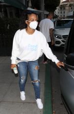 CHRISTINA MILIAN Wearing a Mask at Madeo Restaurant in Beverly Hills 06/17/2020