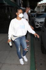 CHRISTINA MILIAN Wearing a Mask at Madeo Restaurant in Beverly Hills 06/17/2020