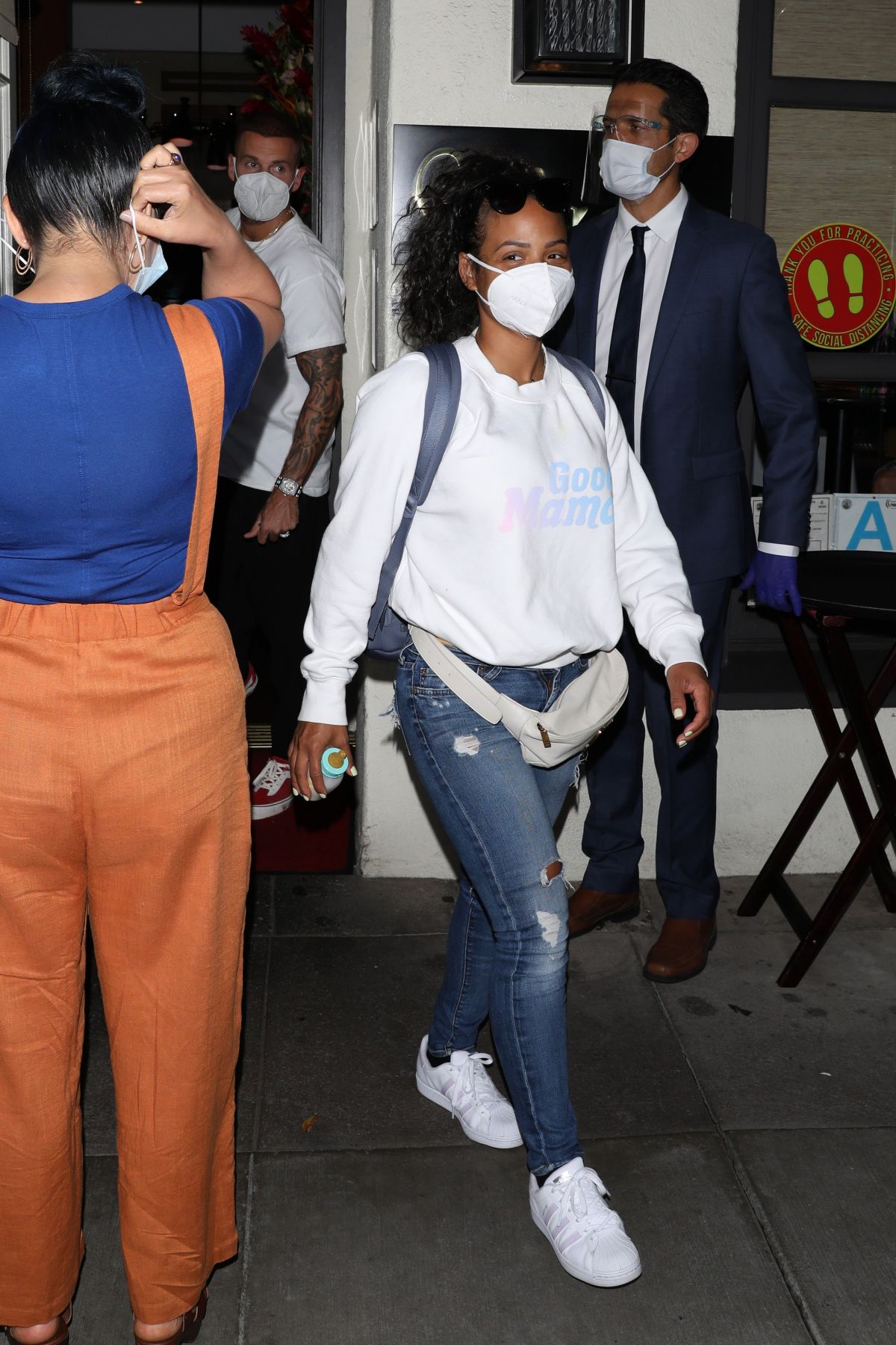 CHRISTINA MILIAN Wearing a Mask at Madeo Restaurant in Beverly Hills 06 ...
