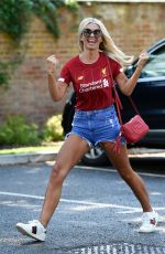CHRISTINE MCGUINNESS in Denim SHorts Out in Cheshire 06/26/2020