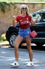 CHRISTINE MCGUINNESS in Denim SHorts Out in Cheshire 06/26/2020