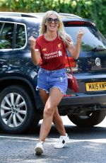 CHRISTINE MCGUINNESS in Denim SHorts Out in Cheshire 06/26/2020