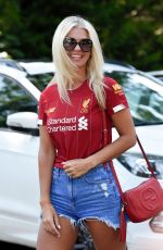 CHRISTINE MCGUINNESS in Denim SHorts Out in Cheshire 06/26/2020