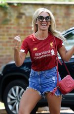 CHRISTINE MCGUINNESS in Denim SHorts Out in Cheshire 06/26/2020