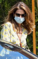CINDY CRAWFORD Leaves Soho House in Malibu 06/24/2020