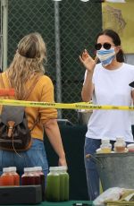 COURTENEY COX Wearing a Mask at Farmers Market in Malibu 06/21/2020