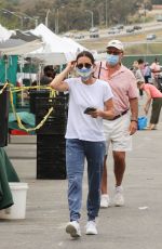COURTENEY COX Wearing a Mask at Farmers Market in Malibu 06/21/2020
