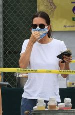 COURTENEY COX Wearing a Mask at Farmers Market in Malibu 06/21/2020