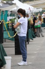 COURTENEY COX Wearing a Mask at Farmers Market in Malibu 06/21/2020