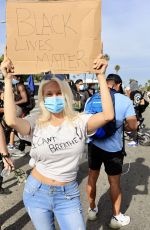 COURTNEY STODDEN at a Protest in Los Angeles 06/01/2020