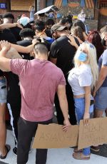 COURTNEY STODDEN at a Protest in Los Angeles 06/01/2020