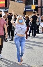 COURTNEY STODDEN at a Protest in Los Angeles 06/01/2020