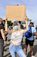 COURTNEY STODDEN at a Protest in Los Angeles 06/01/2020