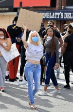 COURTNEY STODDEN at a Protest in Los Angeles 06/01/2020
