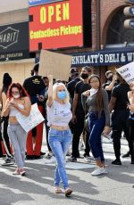 COURTNEY STODDEN at a Protest in Los Angeles 06/01/2020