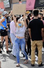 COURTNEY STODDEN at a Protest in Los Angeles 06/01/2020