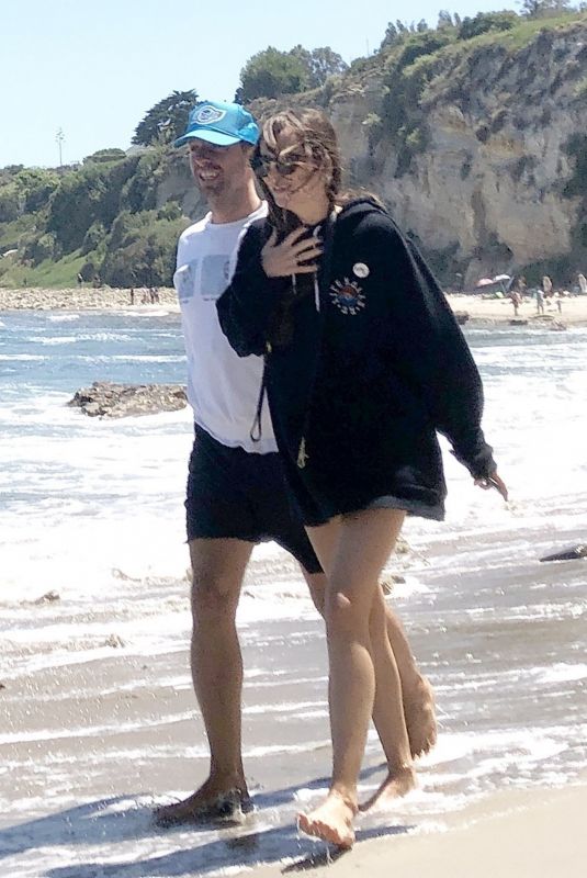 DAKOTA JOHNSON and Chris Martin at a Beach in Malibu 06/13/2020