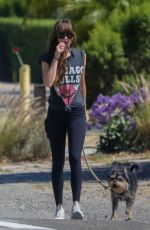DAKOTA JOHNSON Out with Her Dog in Malibu 06/26/2020