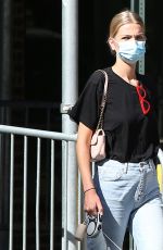 DAPHNE GROENEVELD Out with Her Dog in New York 06/24/2020