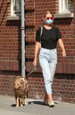 DAPHNE GROENEVELD Out with Her Dog in New York 06/24/2020