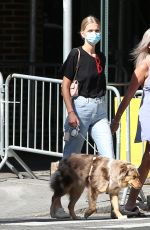 DAPHNE GROENEVELD Out with Her Dog in New York 06/24/2020