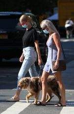 DAPHNE GROENEVELD Out with Her Dog in New York 06/24/2020