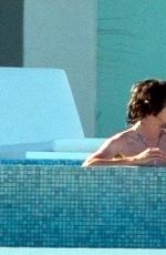 EIZA GONZALEZ and Timothee Chalamet at a Pool in Cabo 06/20/2020