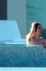 EIZA GONZALEZ and Timothee Chalamet at a Pool in Cabo 06/20/2020