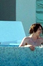 EIZA GONZALEZ and Timothee Chalamet at a Pool in Cabo 06/20/2020