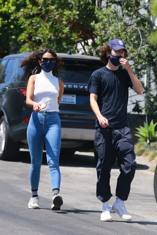 EIZA GONZALEZ and Timothee Chalamet Out Hiking in Los Angeles 06/28/2020