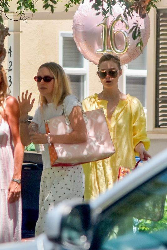 ELLE and DAKOTA FANNING at a Birthday Party in Studio City 06/15/2020