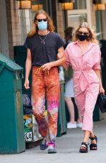 ELSA HOSK and Tom Daly Wearing Masks Out in New York 06/10/2020