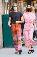 ELSA HOSK and Tom Daly Wearing Masks Out in New York 06/10/2020